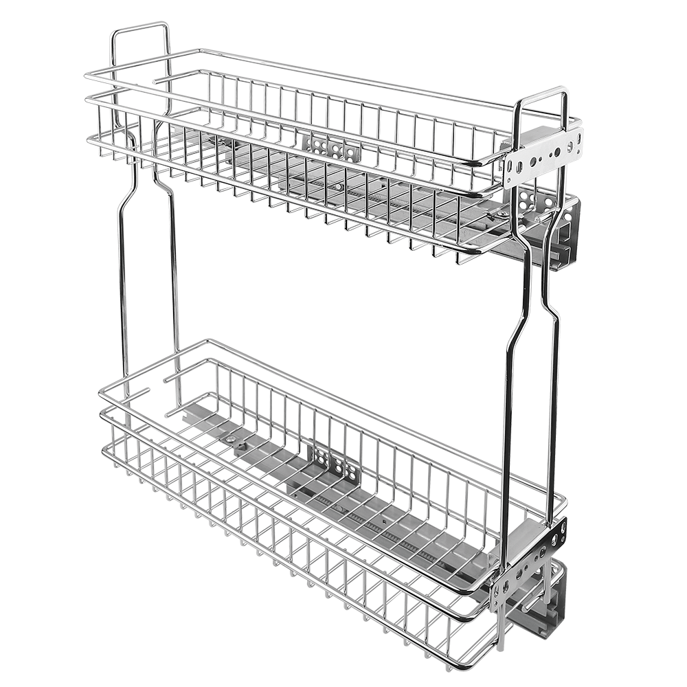 Cos Teko glisare laterala dreapta, otel, glisiera ascunsa, + amortizor, 189 x 450 x 510 mm