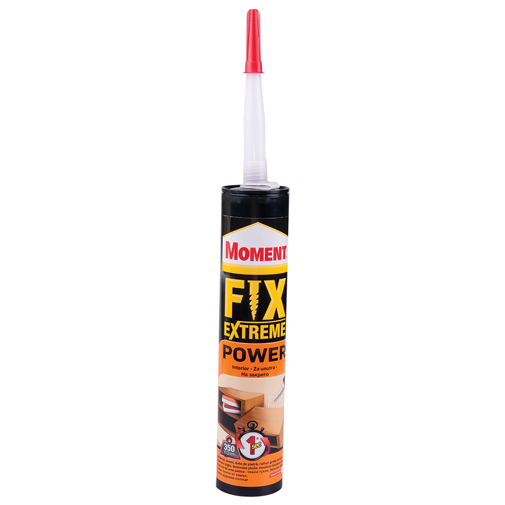 Adeziv pentru suprafete multiple, interior/exterior, Moment Fix Express, alb, 375 gr