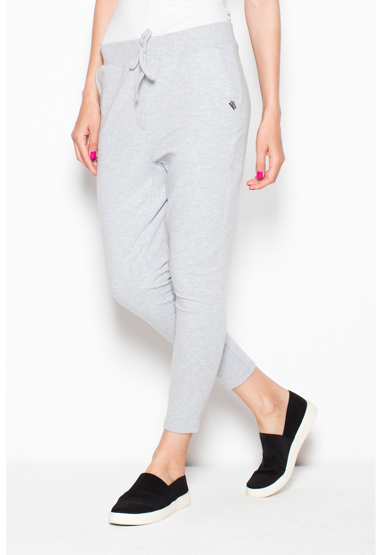 Pantaloni dama  VT048 - gri - bumbac/elastan - model confortabil