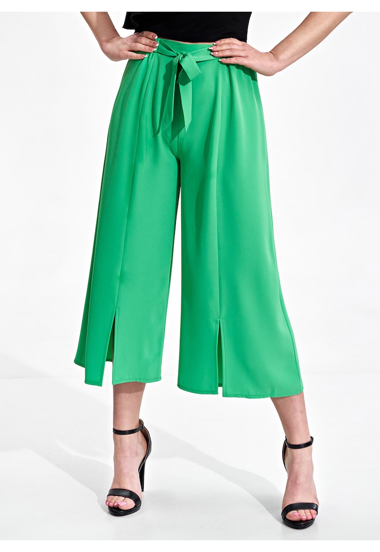Pantaloni dama -  model M860 - verde - poliester - eleganti