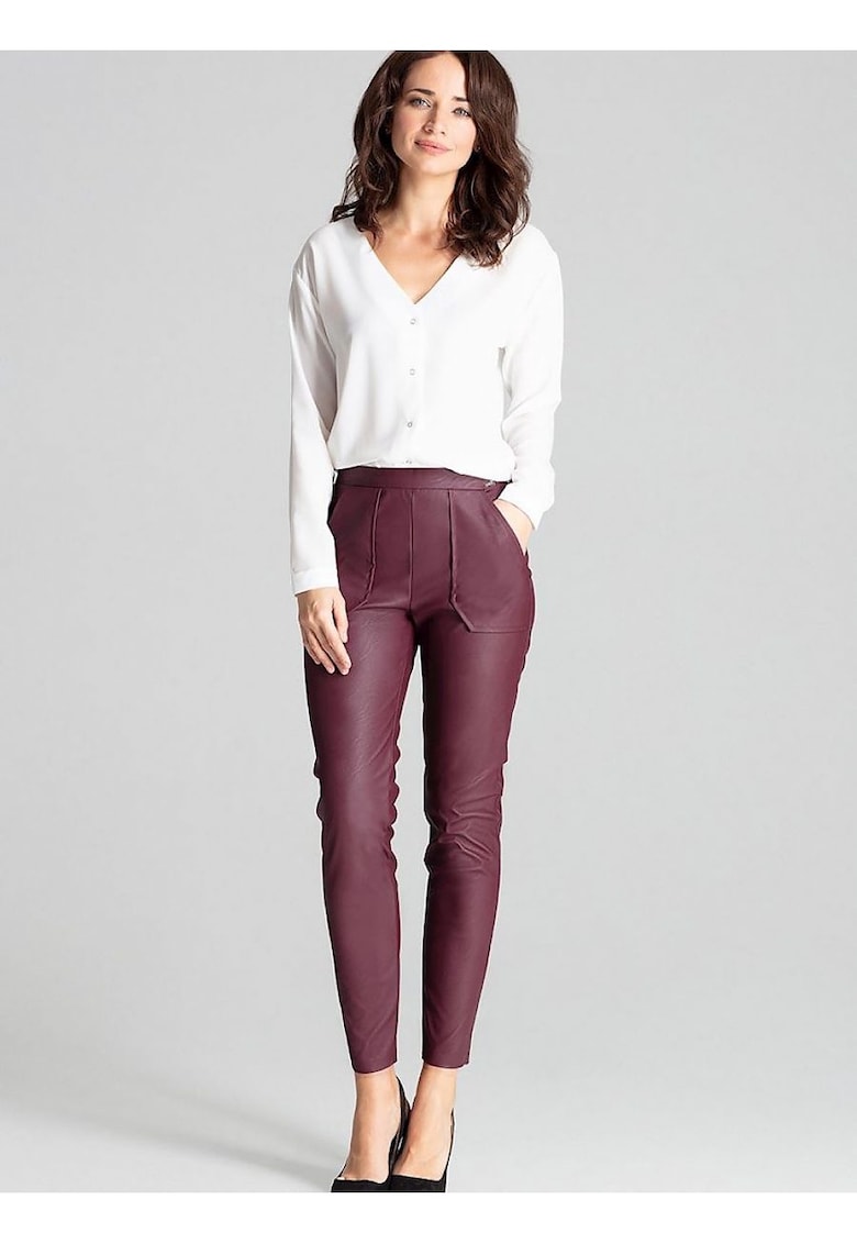 Pantaloni dama -  lungi - rosu -