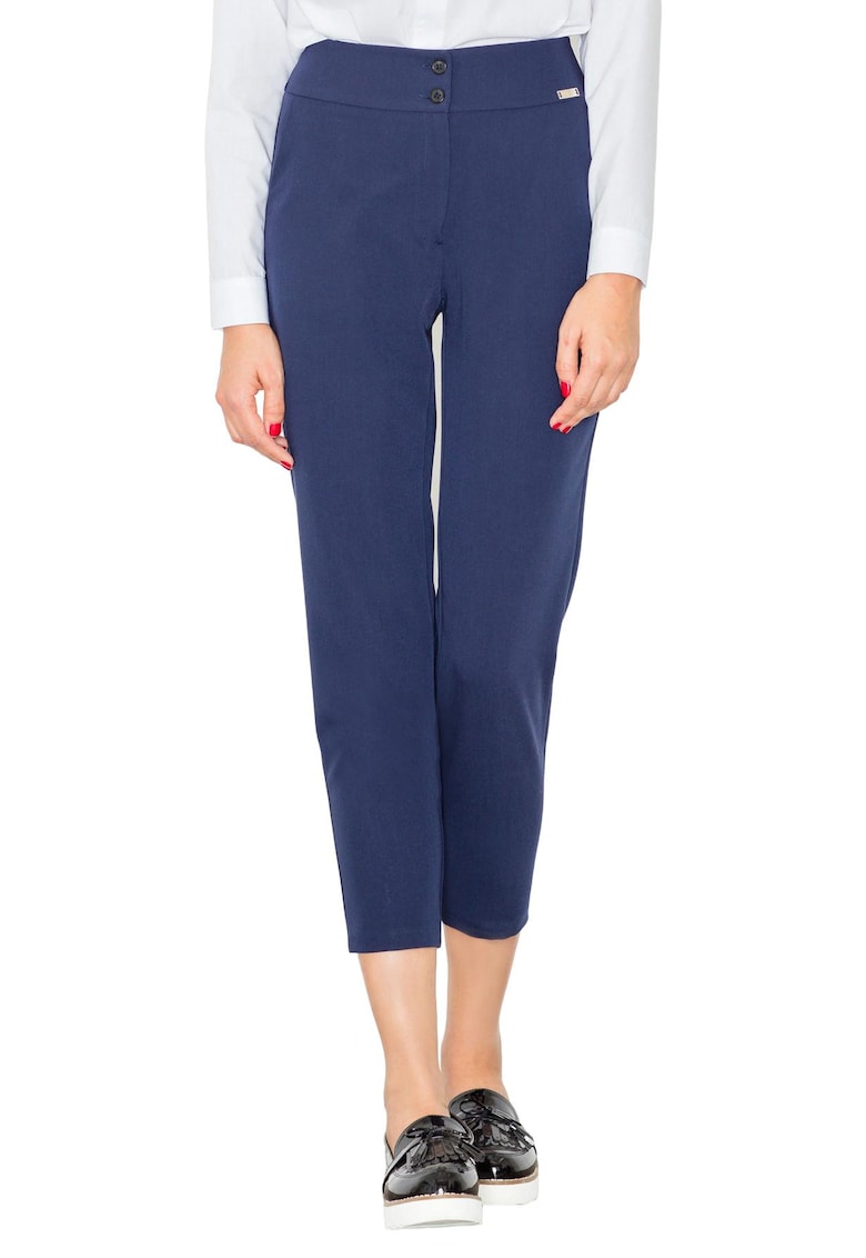 Pantaloni dama  M529 - bleumarin - poliester - viscoza