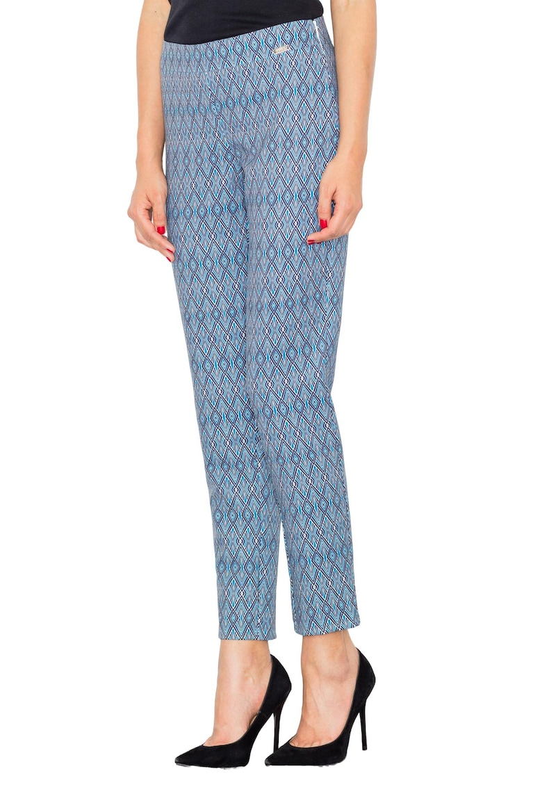 Pantaloni dama  M515 - model geometric - poliester - elegant