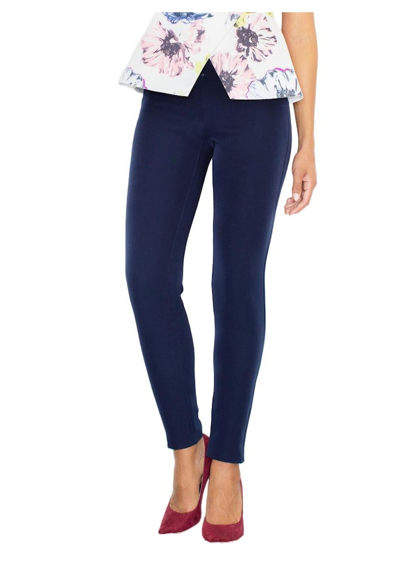 Pantaloni dama  M377 - albastru - confortabili - poliester/elastan