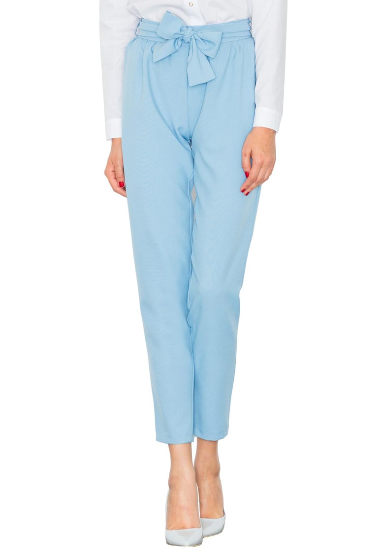 Pantaloni dama  M523 - albastri - poliester