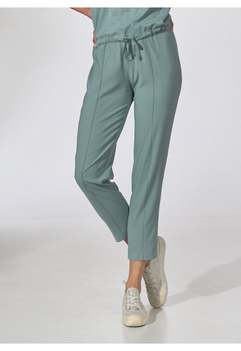 Pantaloni dama  M743 - elastan/viscoza - verde