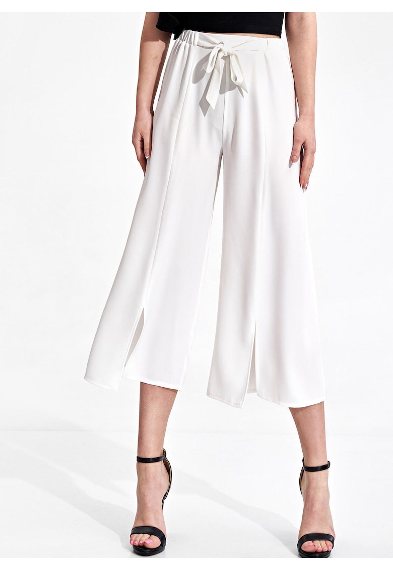 Pantaloni dama  M860 - alb - poliester - design minimalist