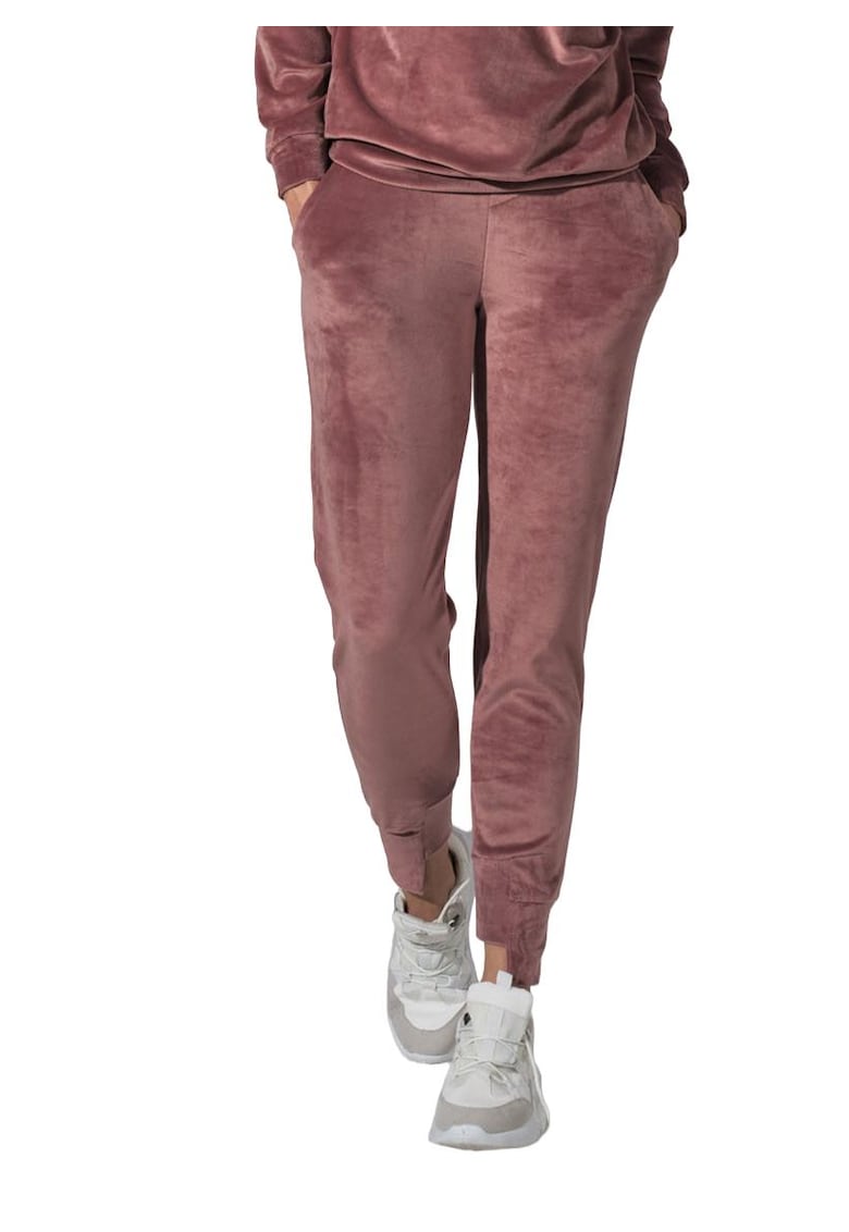 Pantaloni dama -  model M746 - roz - eleganti si confortabili - poliester/elastan
