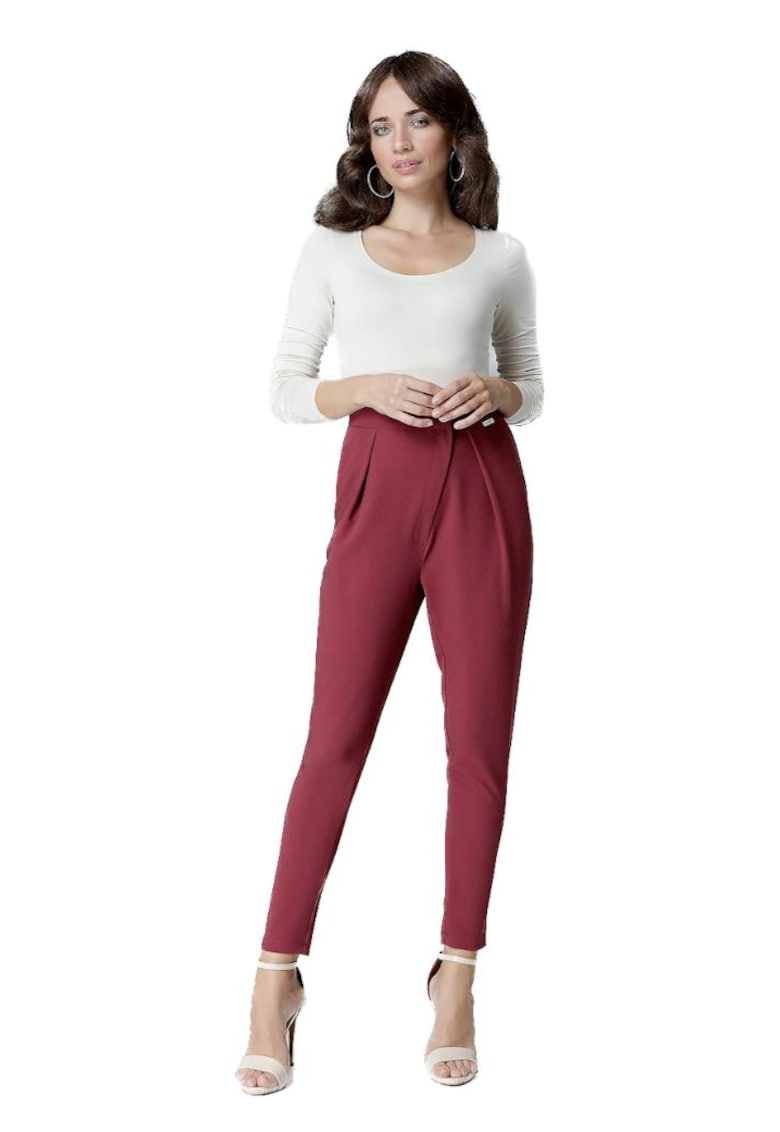 Pantaloni eleganti de dama -  Asse - rosu - Rosu