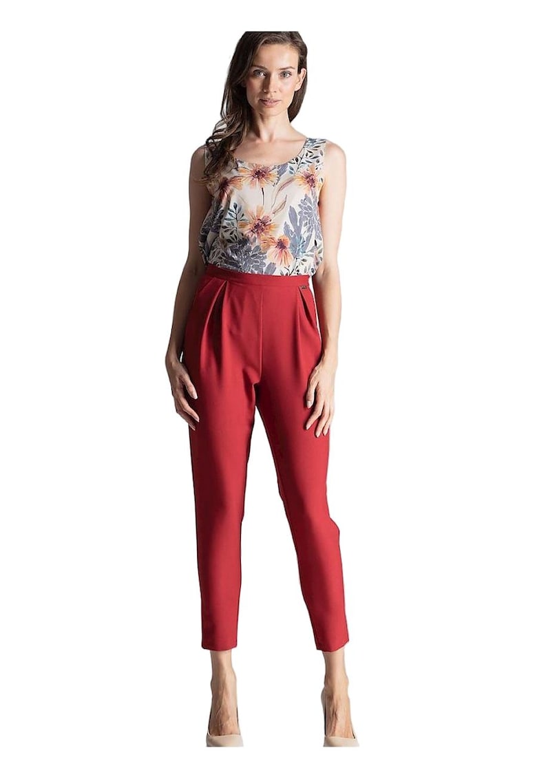 Pantaloni dama -  Poliester - Rosu
