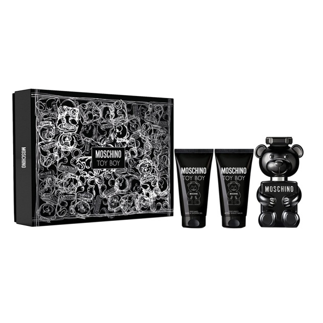 Set cadou Moschino Toy Boy Apa de Parfum, 50 ml + Gel de dus, 50 ml + After Shave Balsam 50 ml