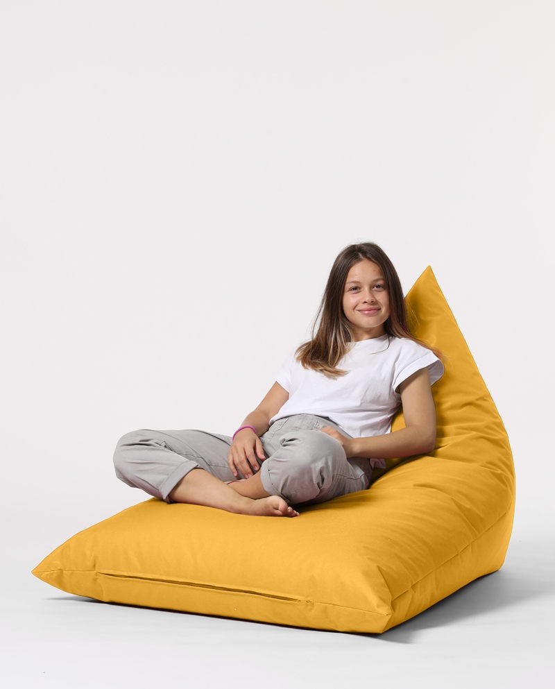 Fotoliu Puf Bean Bag Pyramid Big Bed Pouf - Yellow