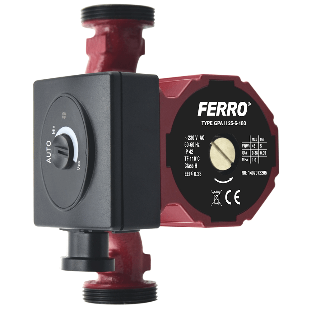 Pompa circulatie Ferro Weberman 0602W, 25/60/180, 3 trepte, IP42, 3 mc/h