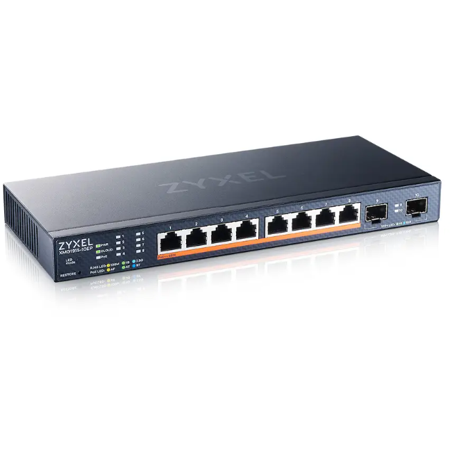Switch XMG1915-10EP 8PORT GBE 2 SPF+ Hybr Negru