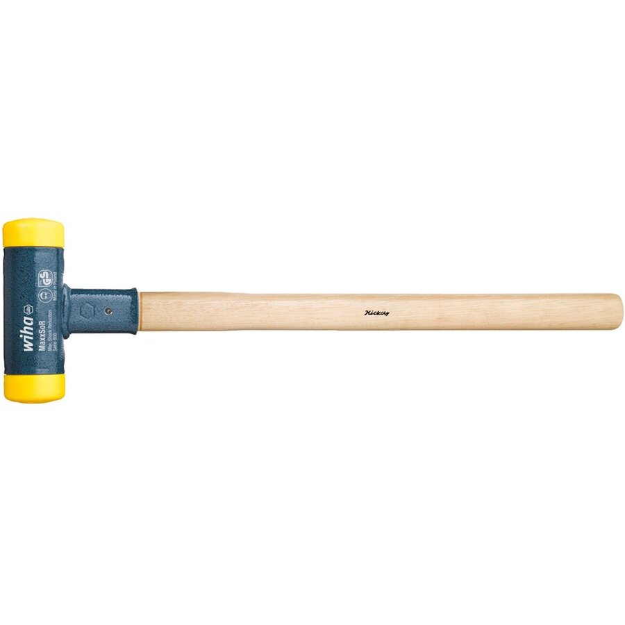 soft-face hammer, recoil-free, medium-hard, black/wood, O 60mm