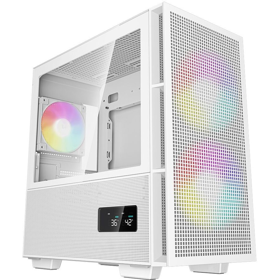 Carcasa CH360 Digital Fara Sursa ABS + SPCC + Tempered Glass  aRGB Alba