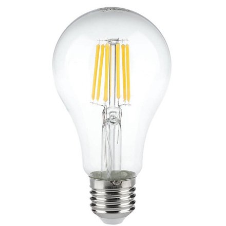 Bec LED A60 E27 10W cu filament 3000K alb cald V-TAC SKU-214410