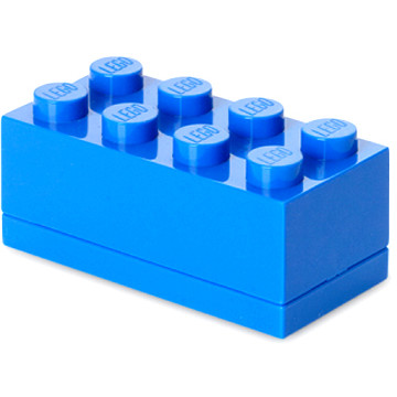 Mini cutie depozitare LEGO 2x4 albastru inchis
