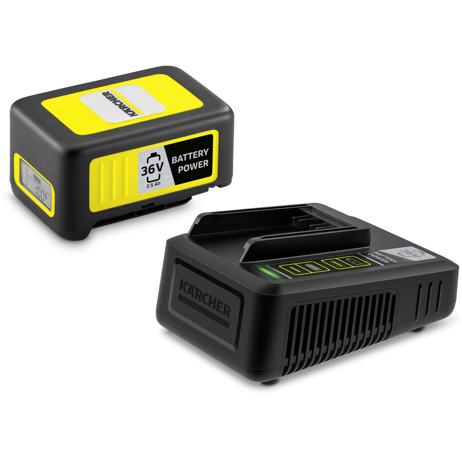 Starter Kit Power 36/25 (2.445-064.0) Acumulator 36 V/2.5 Ah si Incarcator Negru/Galben