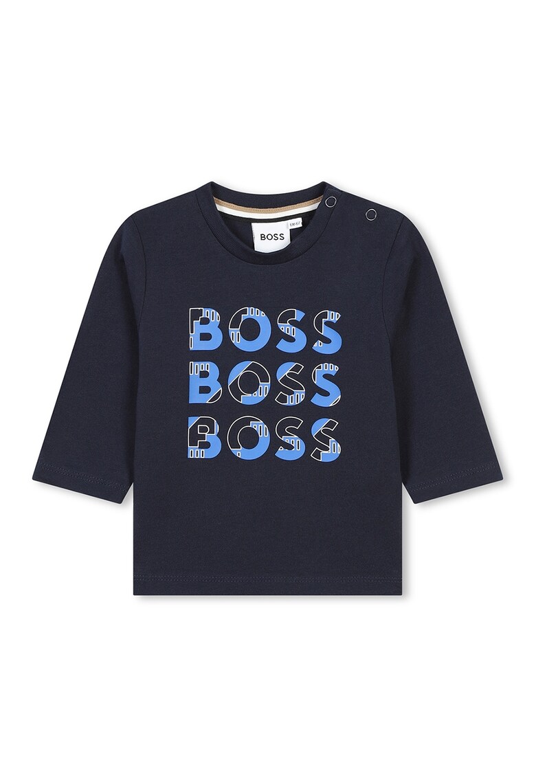 Bluza cu imprimeu logo - Bleumarin