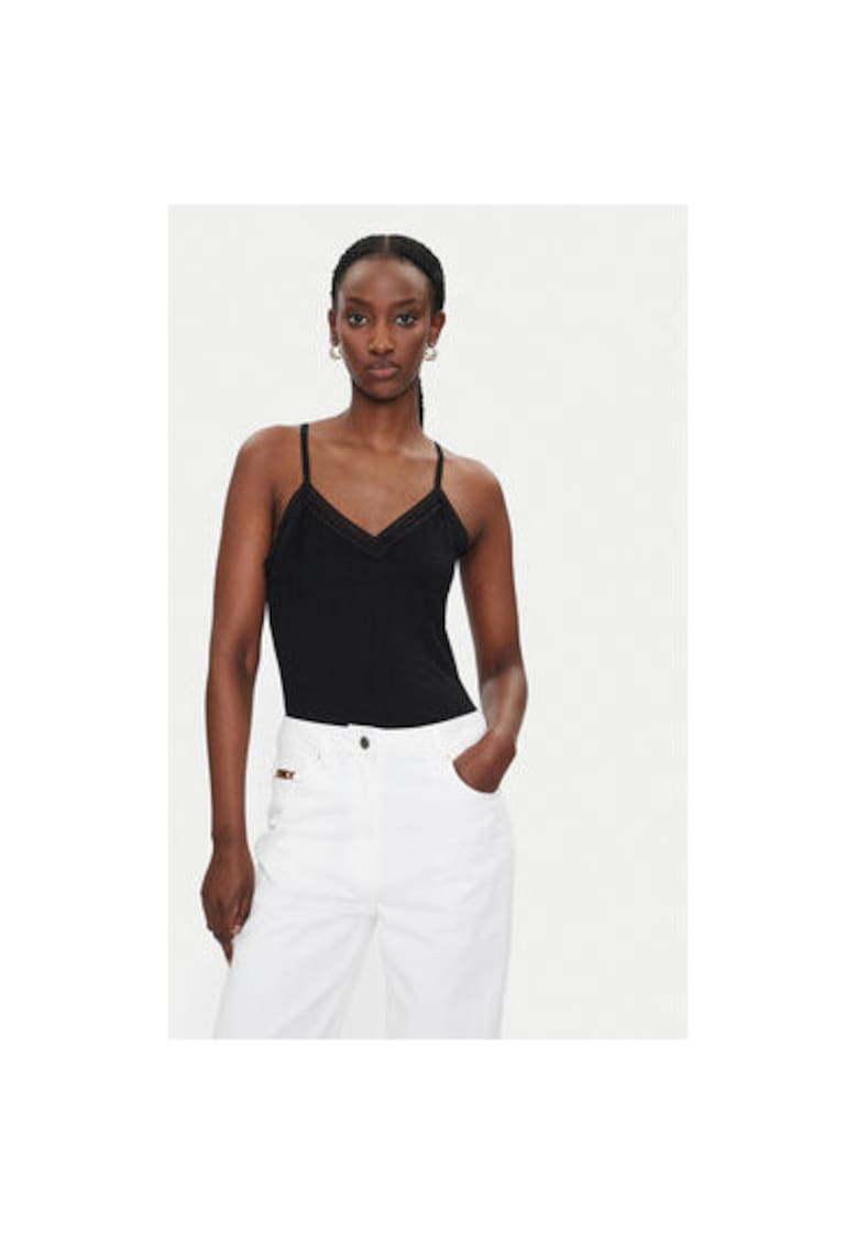Tricou dama -  304480232 - Viscoza - Negru - Negru