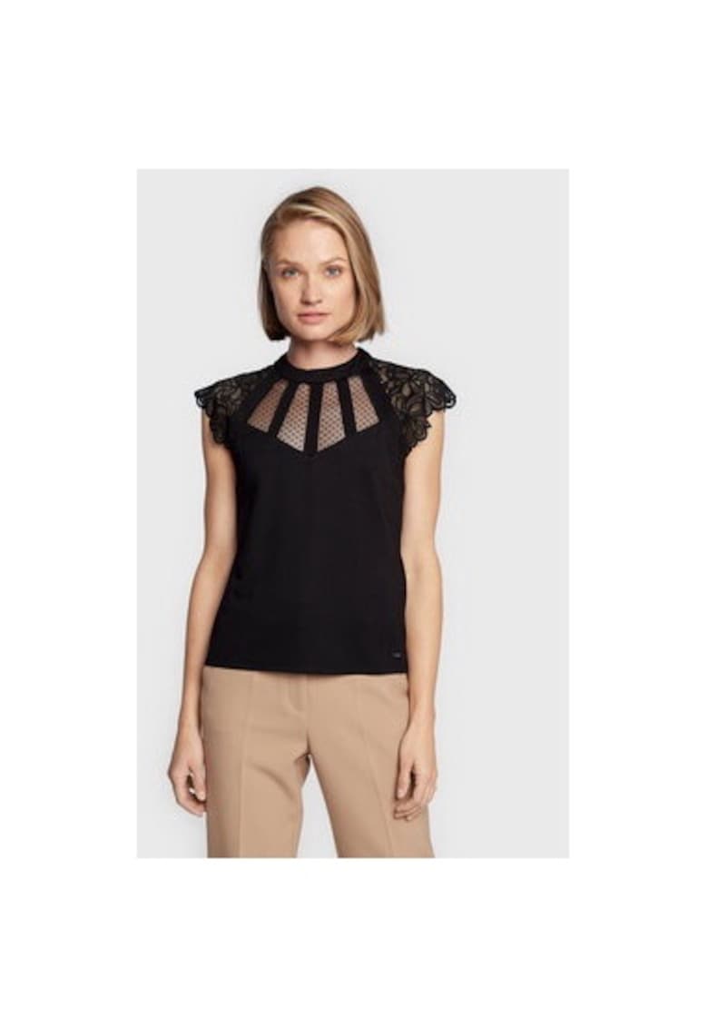 Bluza dama -  301615330 - Viscoza/Poliamida - Negru - Negru
