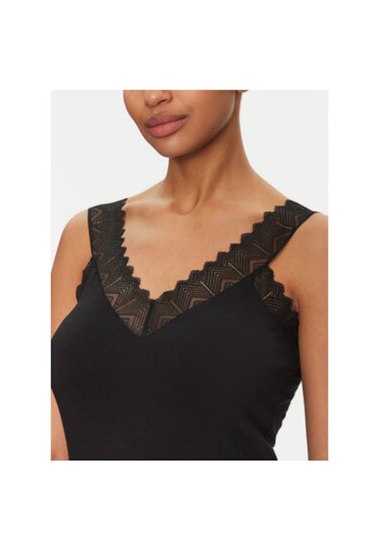Tricou dama -  305252913 - Viscoza - Negru - Negru
