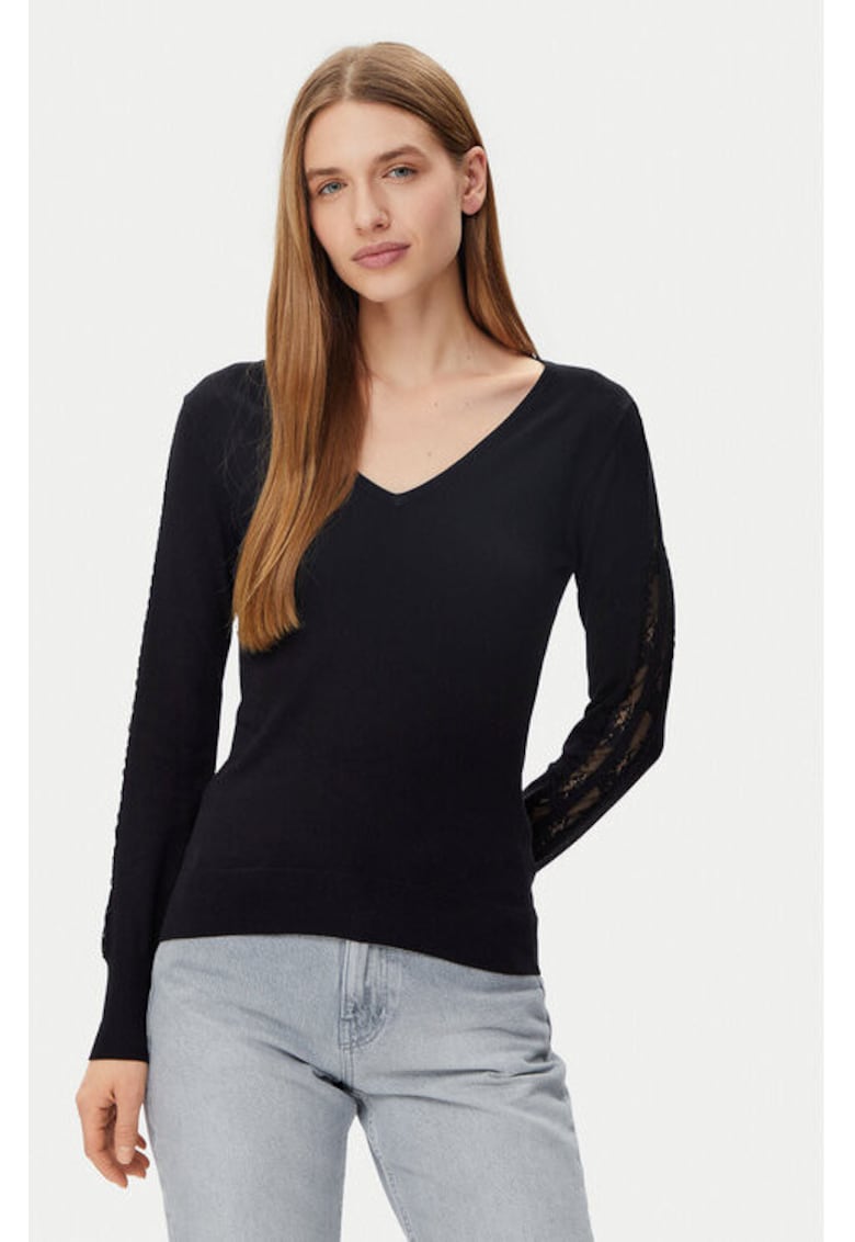Pulover dama -  305253194 - Viscoza/Poliamida - Negru - Negru