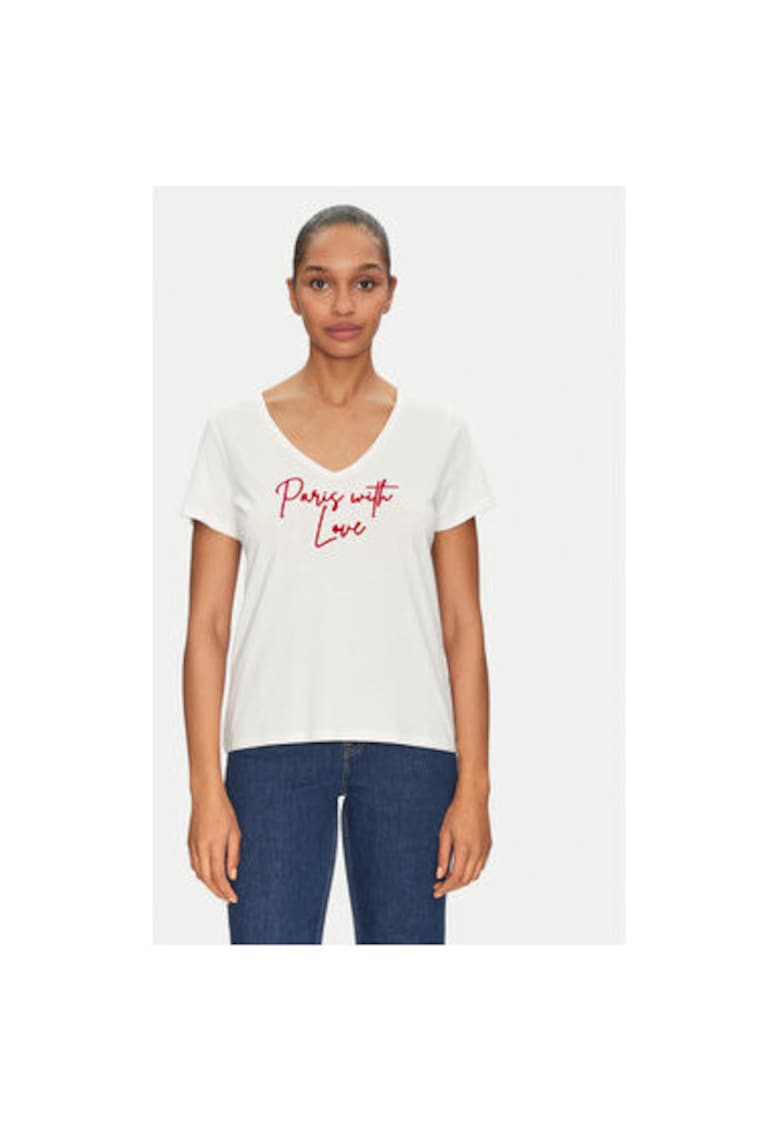Tricou dama -  305252951 - Modal/Bumbac - Alb - Alb