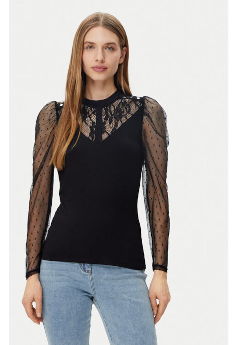 Bluza dama -  305253644 - Viscoza/Poliamida - Negru - Negru