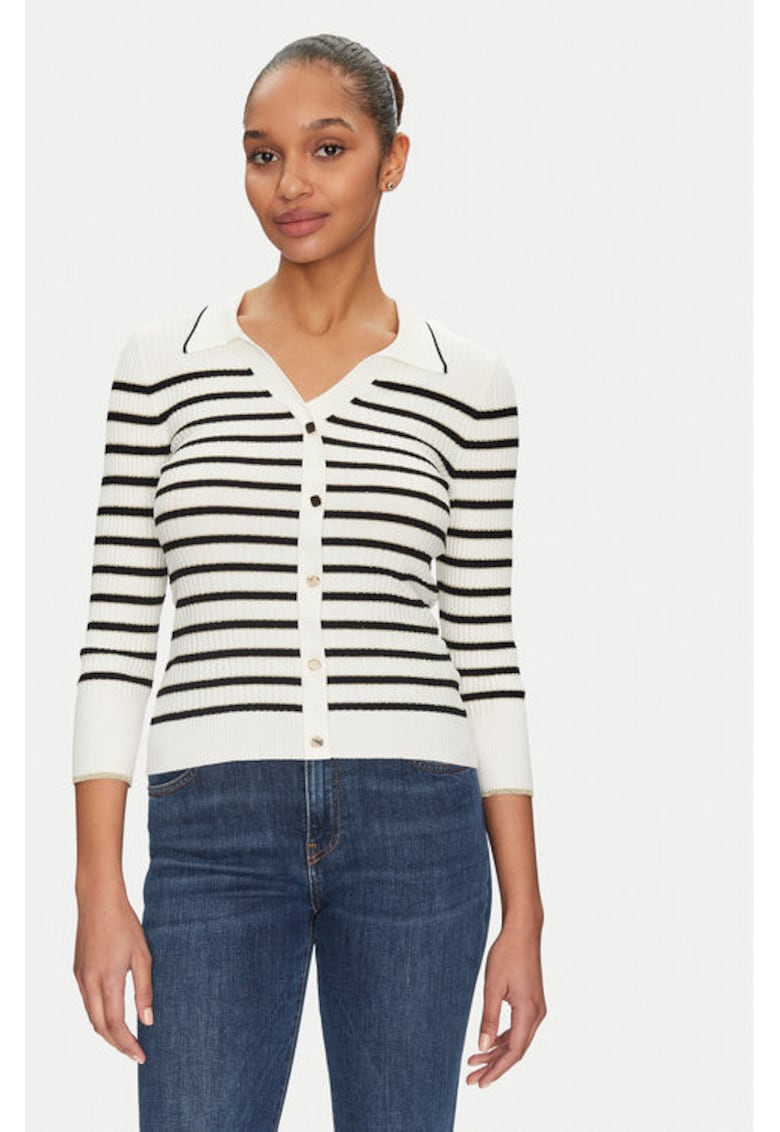 Cardigan dama -  305253101 - Viscoza/Poliamida - Alb - Alb