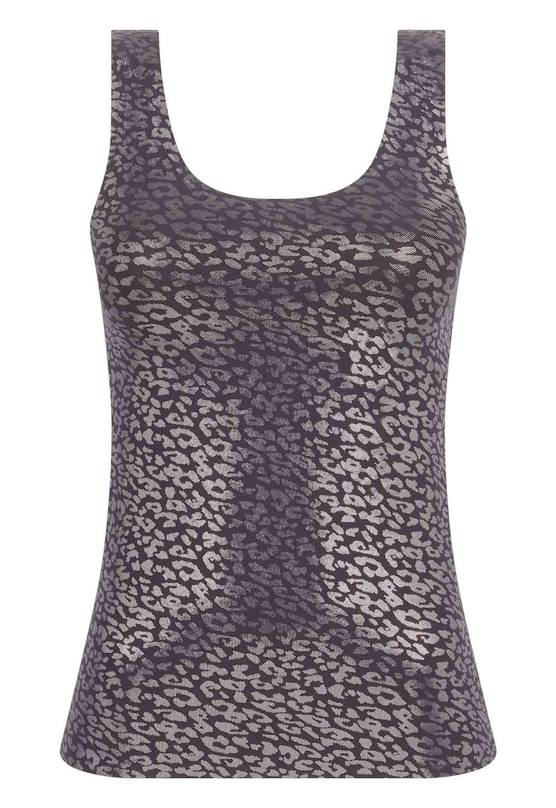 Top cu decolteu rotund - Negru
