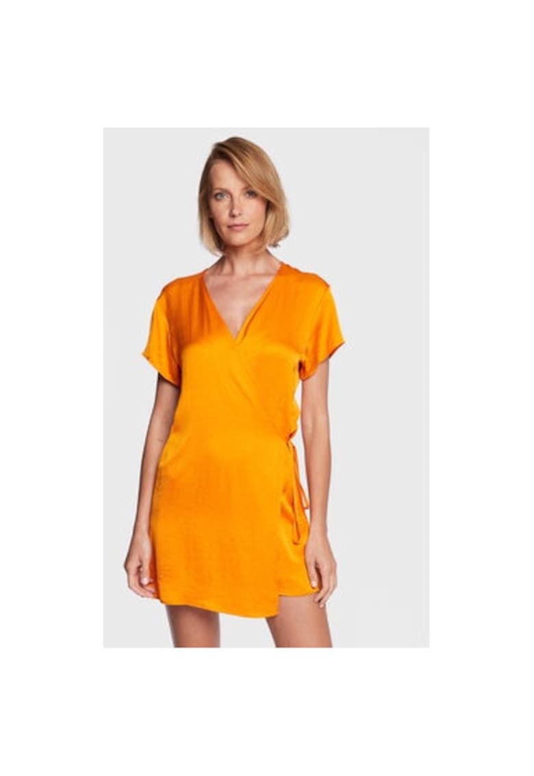 Rochie dama -  302490257 - Acetat - Portocaliu - Portocaliu