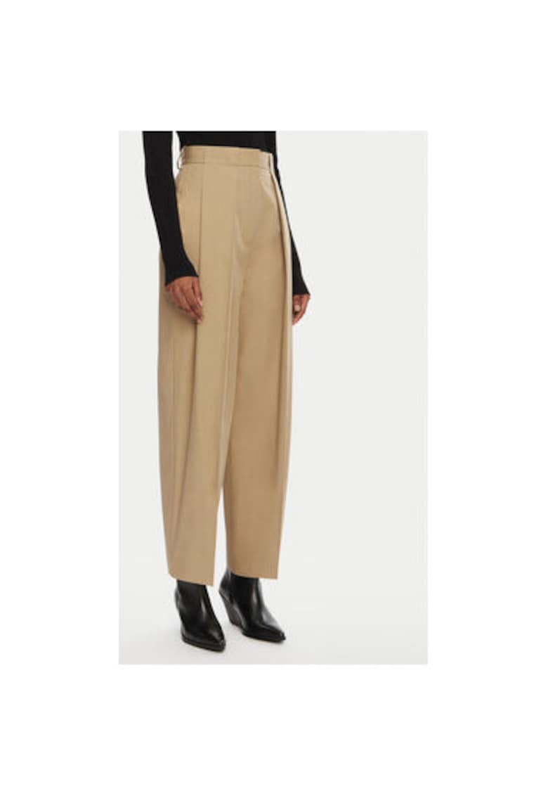 Pantaloni Dama -  305313515 - Bumbac - Bej - Bej