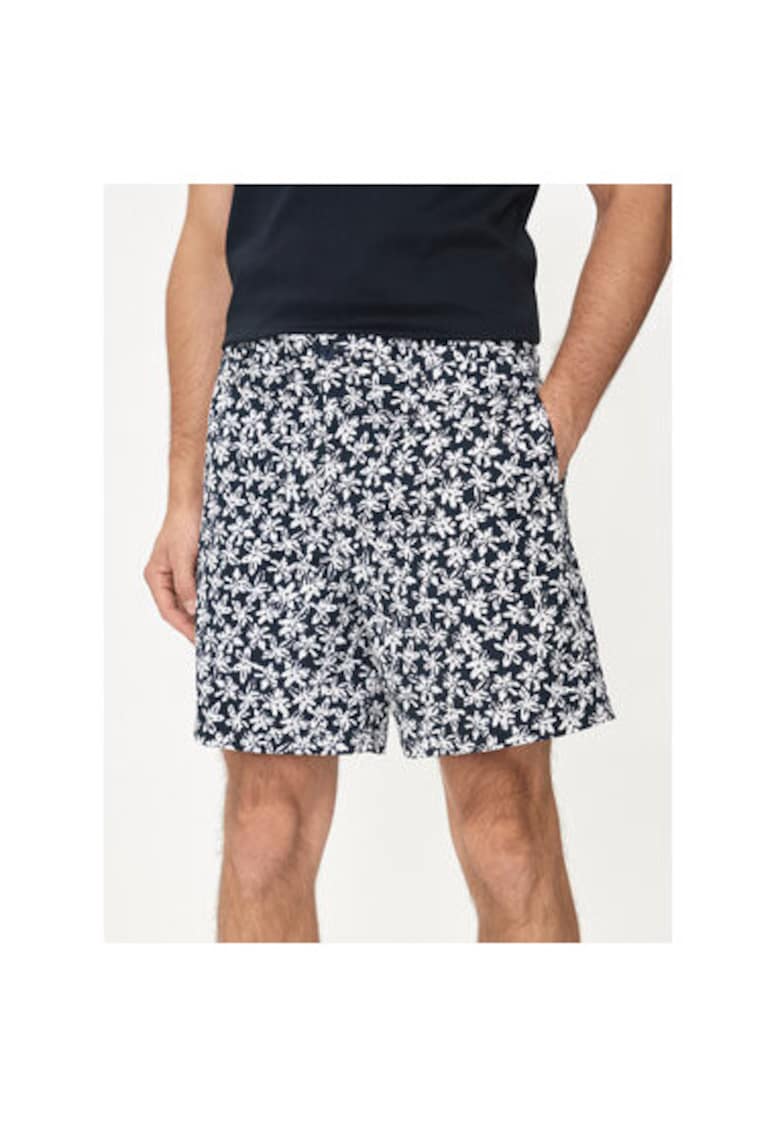 Pantaloni scurti barbati -  303674953 - Bumbac - Albastru - Albastru