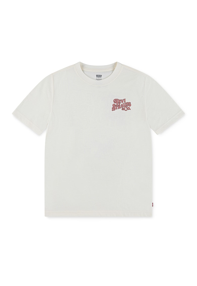 Oferte la Tricou cu imprimeu grafic - Alb fildes/Coral