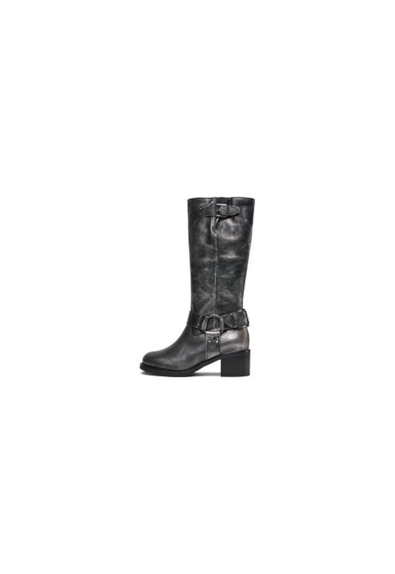 Cizme dama  303221850 - Piele naturala - Negru - Negru