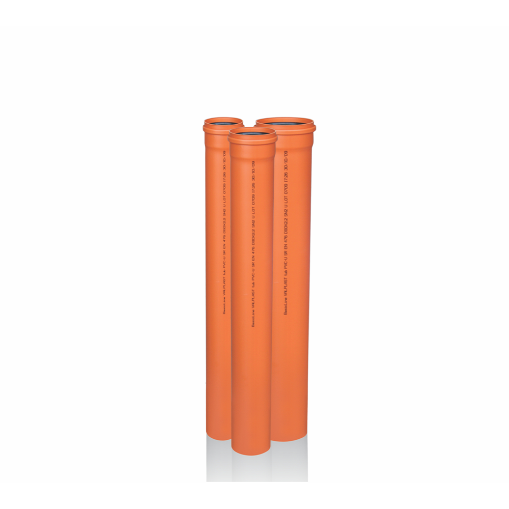 Teava PVC SN2 Valrom, canalizare exterioara, cu mufa si garnitura, diametru 250 mm, 1 m