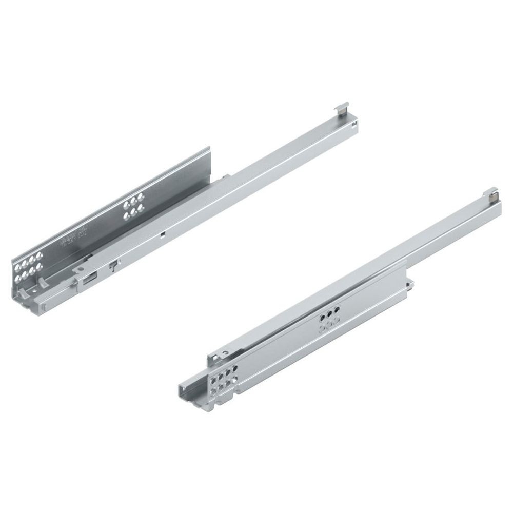 Glisiera ascunsa Blum, extractie partiala si amortizare, otel, zincat alb, max. 30 kg, 450 mm