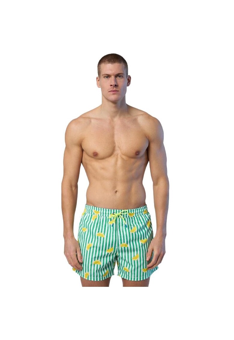 Costum de baie barbati  poliester reciclat - verde - Verde