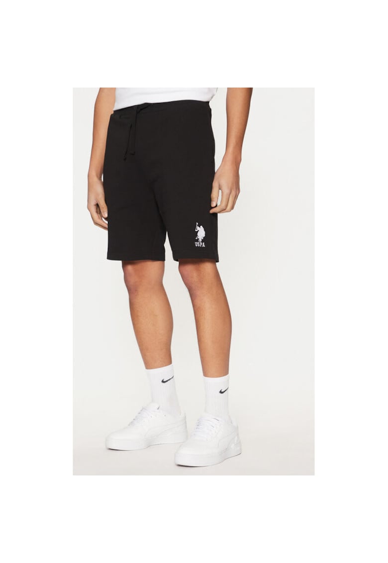 Pantaloni scurti barbati -  305230256 - Bumbac - Negru - Negru