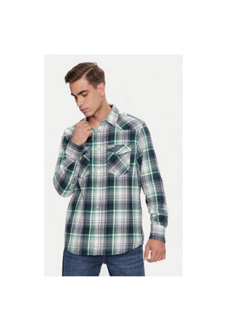 Camasa barbati -  304288494 - Bumbac - Verde - Verde