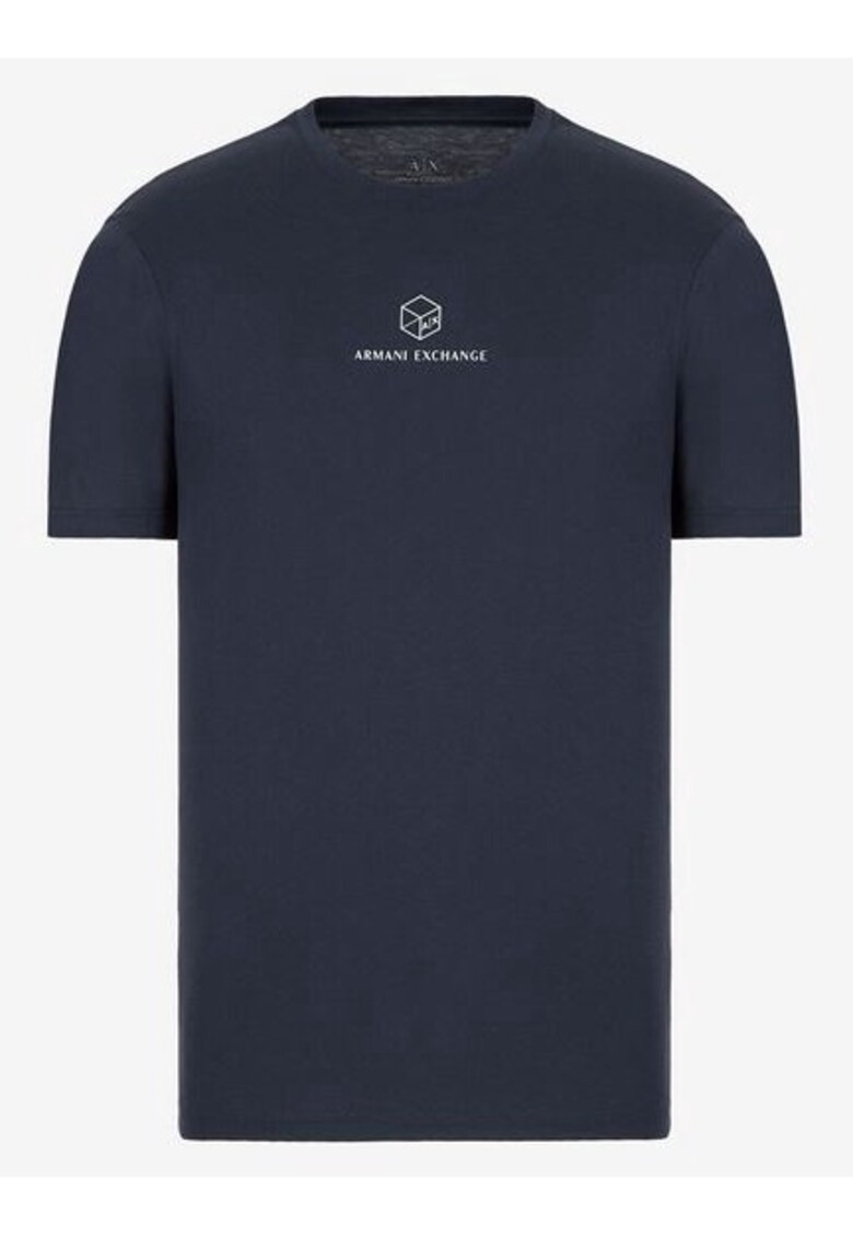 Tricou casual din bumbac - Bleumarin