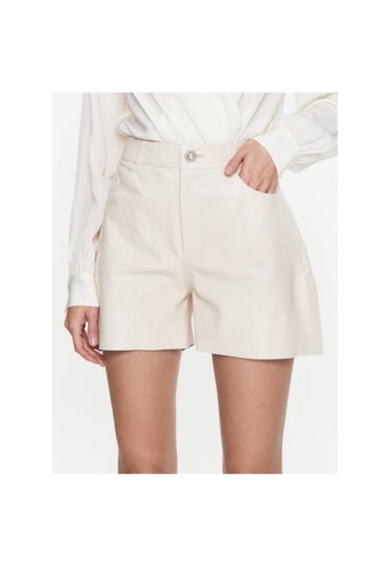 Pantaloni scurti dama -  302005802 - Piele naturala - Bej - Bej