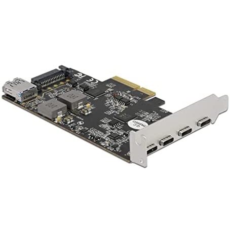 PCI Express x4 card for 4 x USB Type-C + 1 x USB Type-A - SuperSpeed ??USB 10 Gbps - low profile form factor, USB controller 90059