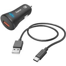 Incarcator Auto USB-C Charging Cable QC 19.5 W 1.5 m Black