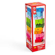 Turnulet Din Lemn Cu Numere Multicolor