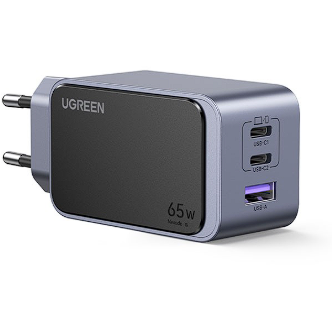 Incarcator Retea Nexode S 65W Fast Charger EU 2x USB-C  1x USB-A Gri