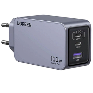 Oferte la Incarcator Retea Nexode 100W  Fast Charger EU 1x USB-A 2x USB-C Gri