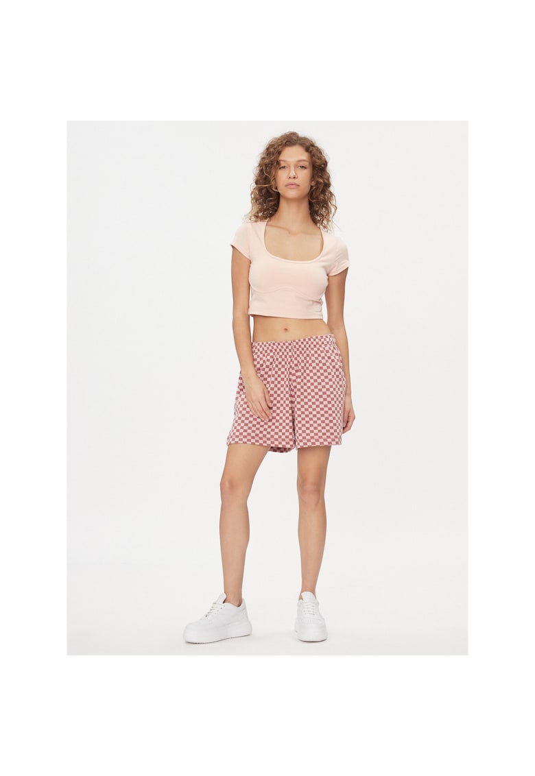 Pantaloni scurti sport dama -  302533824 - Bumbac - Roz